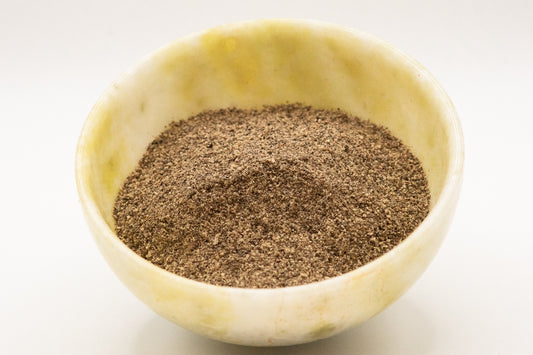 Black pepper - freshly ground Tellicherry peppercorns.